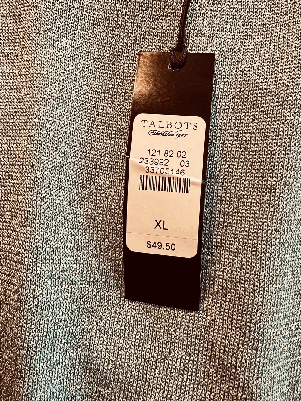 Talbots NWT skirt 18WP, & 2piece sweater set XL, sparkly gold, blue, & beige - Picture 10 of 14